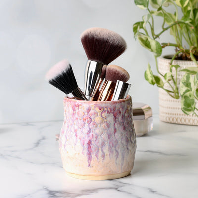 Versatile Handcrafted Ceramic Holder Elegant Makeup Brush and