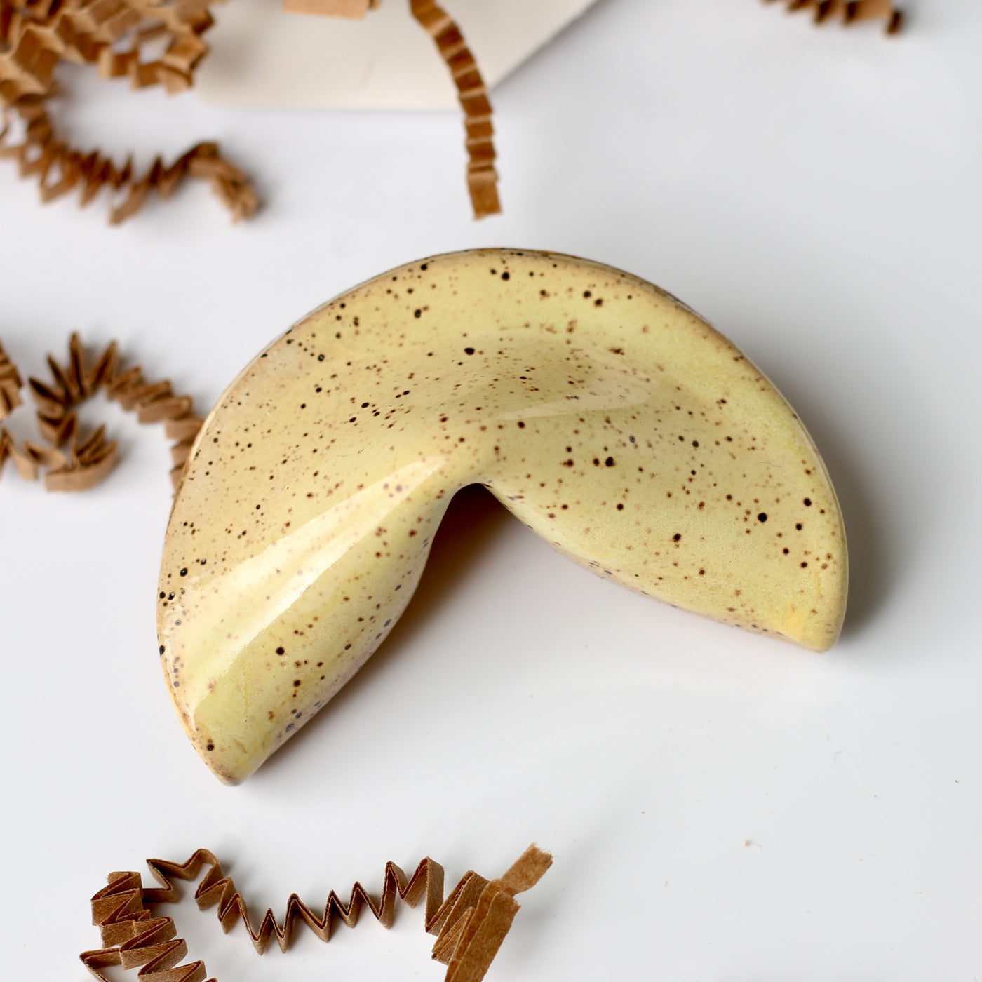 Ceramic Fortune Cookie - Butter Pecan