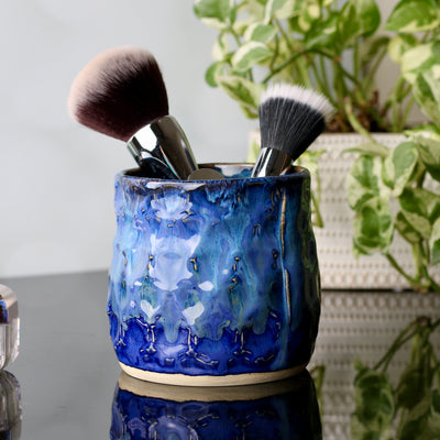 MakeUp Brush Holder- Indigo Glaze