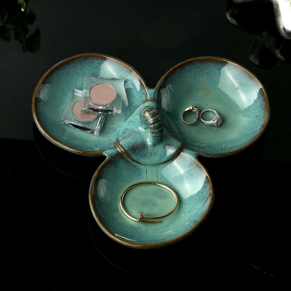 Ceramic Triple Trinket Dish