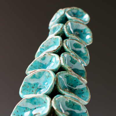 Ceramic Tentacle Sculptures - Vivid Turquoise on Speckled Stoneware Clay